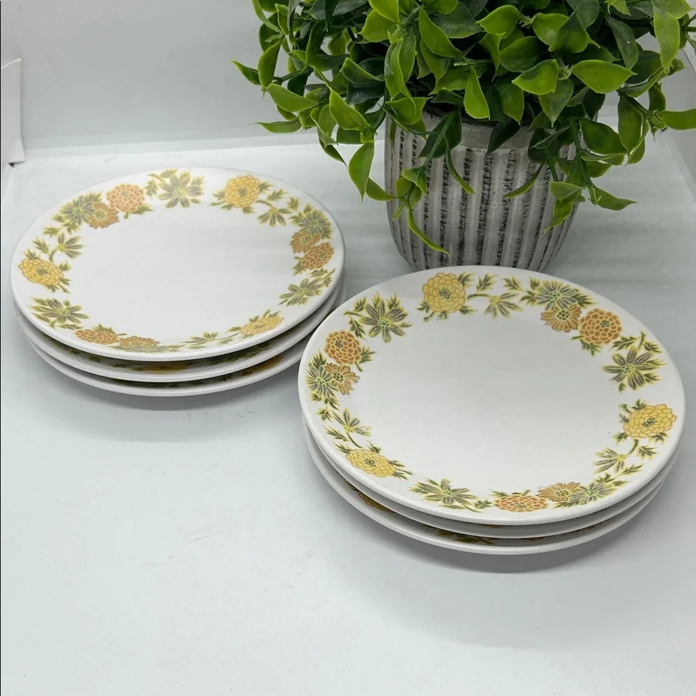 VTG 6 Noritake Progression SUNNY SIDE Marigold 6-1/4